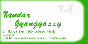 nandor gyongyossy business card