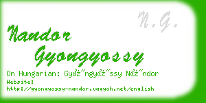 nandor gyongyossy business card